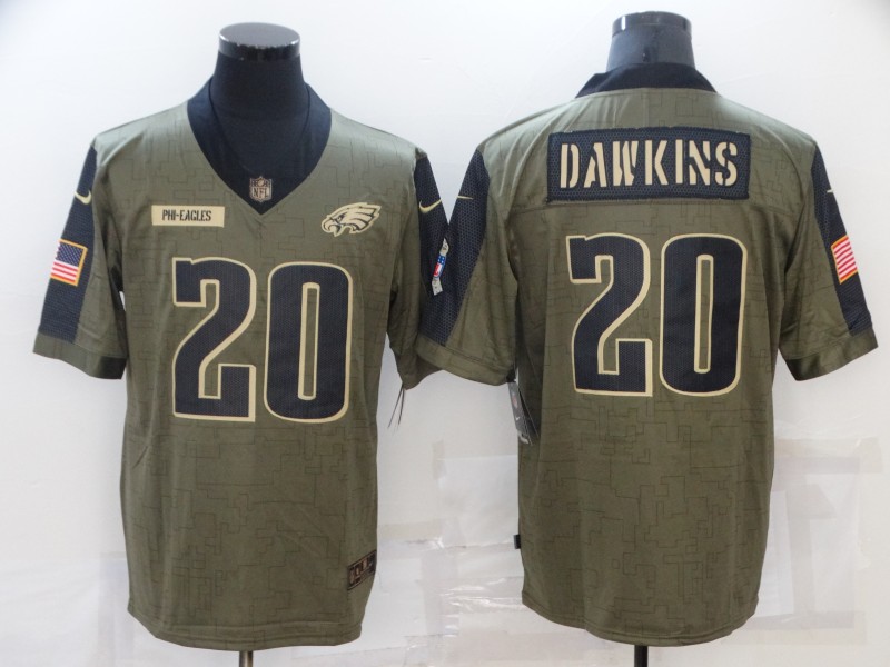 Men's Philadelphia Eagles Brian Dawkins #20 Brown Team Jersey